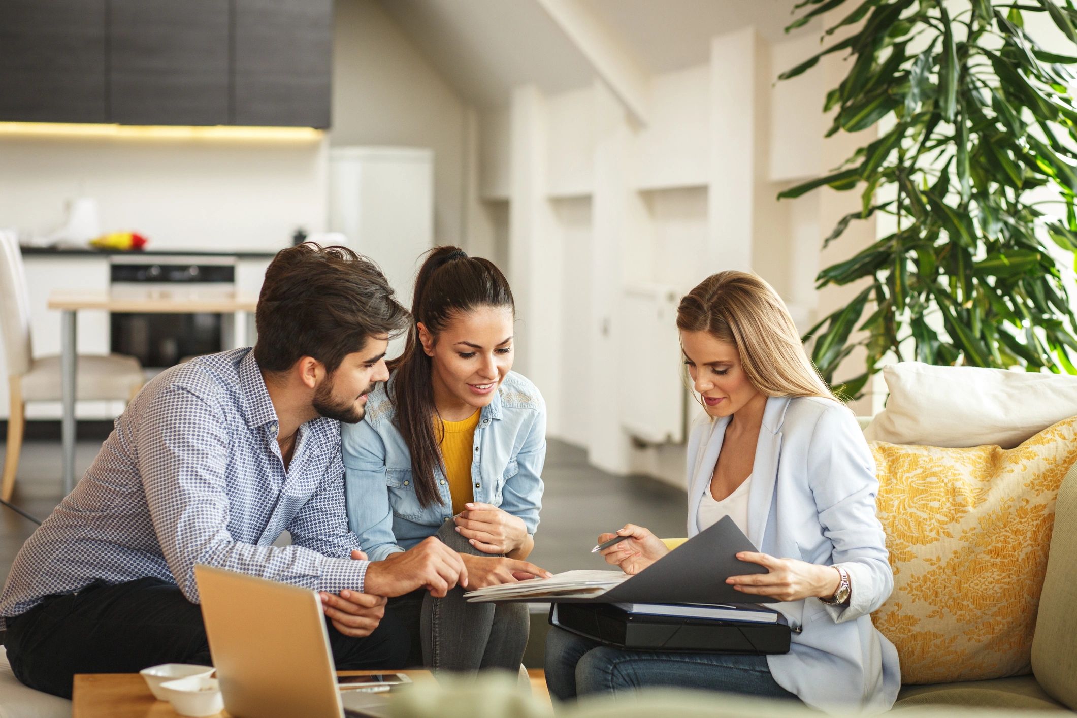 Female Real Estate agent offer home ownership and
